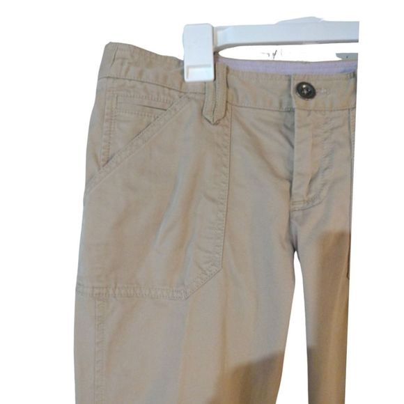 Banana Republic Cropped Stretch Khakis Size 4 Buttons at Ankles EUC - Picture 4 of 12